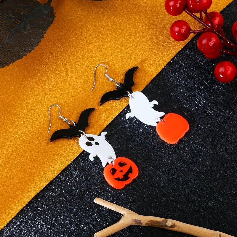DAYANEY Christmas Earrings for Women Spooky Ghost Earrings Studs Cute Ghostface Merch Matching Nightmare Movie Before Chrsitmas Sweater Boogcy Stuff as Christmas Stocking Stuffers Xmas Jewelry - Image 4
